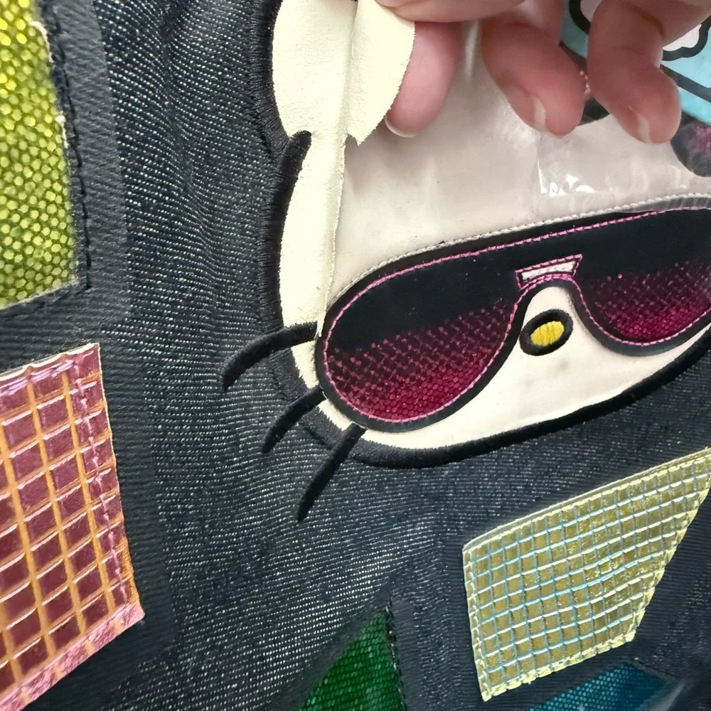 HELLO KITTY Dark Denim Tote with Colorful Accents
